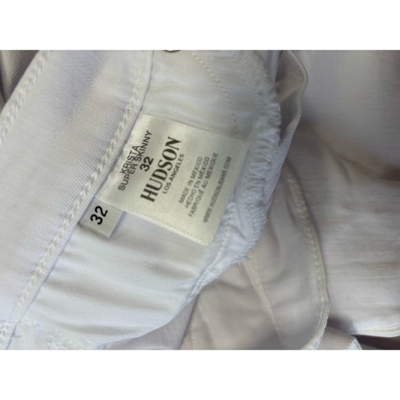 Hudson Ankle Krista Super Skinny White Jeans - Size 32 - Picture 4 of 4